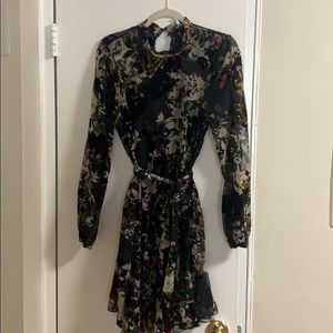 Reiss burnt velvet dress